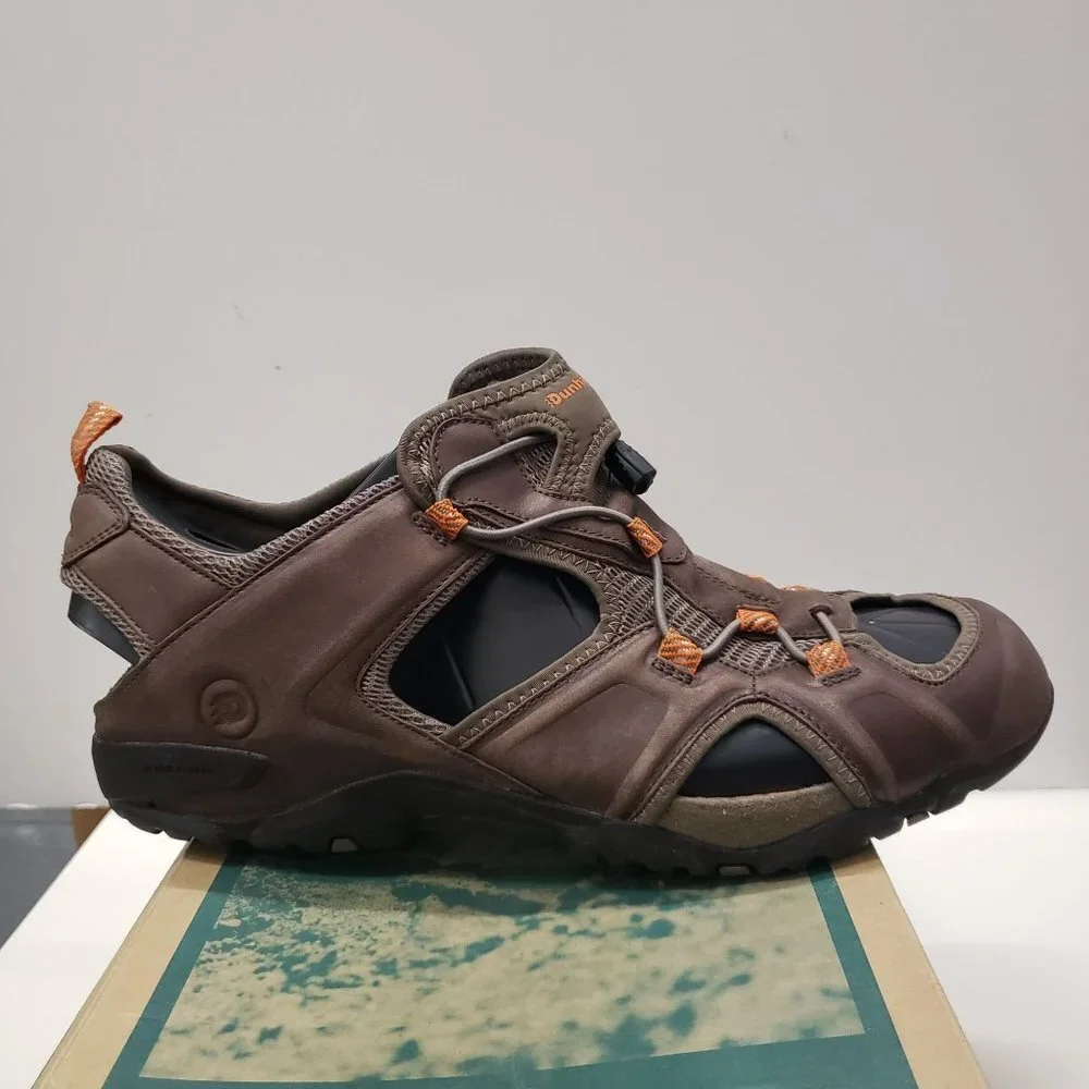 Dunham Men's‎ Vibe Ruggards Tout Aller Brown Leather Sandals - Size 13